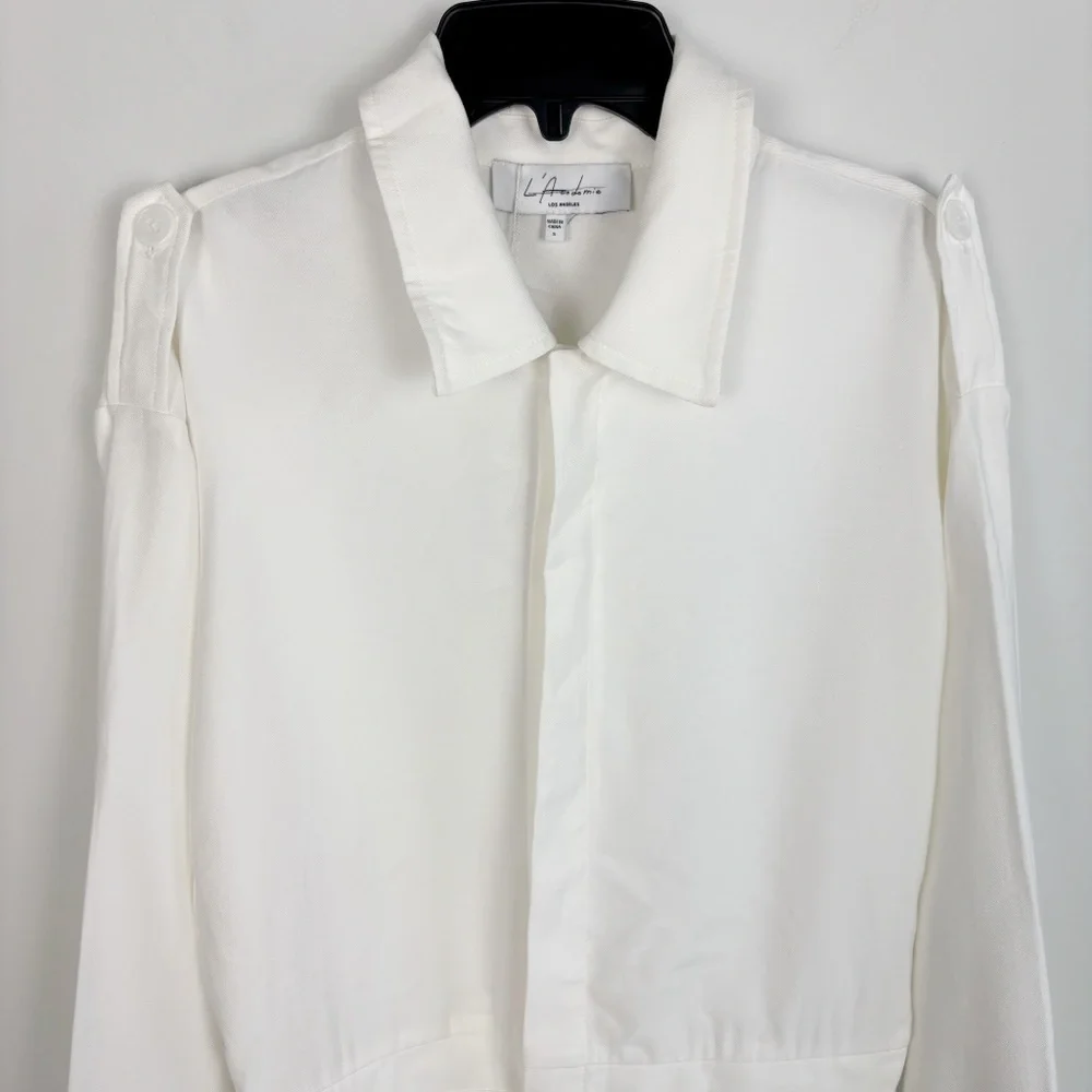 L’Academie Dylan Romper in White Size S